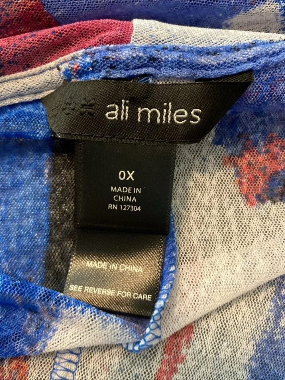 Ali Miles Brushstroke Semi Sheer Cardigan XL  0X Artsy Boho Lightweight - Picture 6 of 8
